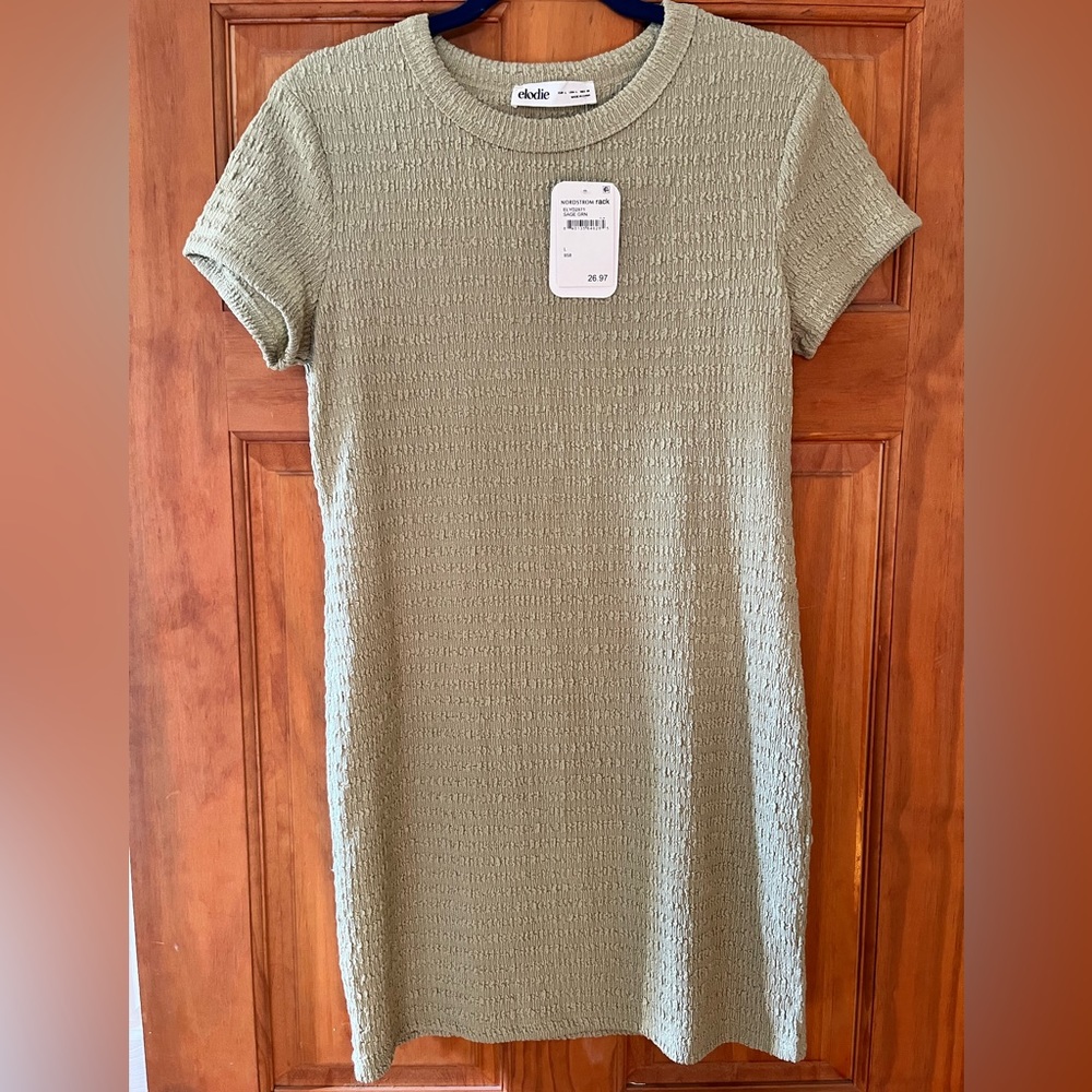 ELODIE Women’s stretch sage green size L dress, NWT